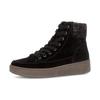Schnürboots GABOR "DAVOS", Damen, Gr. 37, schwarz, Veloursleder, Textil, casual, Schuhe, Plateau, Schnürstiefelette in Komfortweite H (= sehr weit)