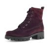 Schnürstiefelette GABOR, Damen, Gr. 44, lila (beere), Veloursleder, Schuhe