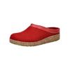 Hausschuh HAFLINGER "Haflinger Hausschuhe Filz", Herren, Gr. 39, rot (rubinrot), Filz, casual, Schuhe