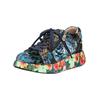 Sneaker LAURA VITA "LAURA VITA Sneaker Leder/Textil", Damen, Gr. 38, lila (indigo), Leder, Textil, casual, Schuhe