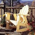 Uwharrie Chair Fanback Wood Rocking Adirondack Chair in Blue | 45 H x 33 W x 36 D in | Wayfair 4012-030-Wash