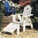 Uwharrie Chair Original Wood Adirondack Chair in Yellow | 45.5 H x 33 W x 36 D in | Wayfair 1011-074-Distressed