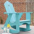 Uwharrie Chair Original Wood Rocking Adirondack Chair in Green | 45 H x 33 W x 38 D in | Wayfair 1012-022--Distressed