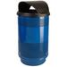 Witt Stadium Series Perforated Metal 55 Gallon Trash Can Stainless Steel in Blue | 49 H x 23.5 W x 23.5 D in | Wayfair SC55-01-HT(Blue Streak II)