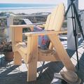 Uwharrie Chair Fanback Wood Adirondack Chair in Green | 45 H x 33 W x 36 D in | Wayfair 4011-024-Wash