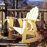 Uwharrie Chair Fanback Wood Rocking Adirondack Chair in Red | 45 H x 33 W x 36 D in | Wayfair 4012-039-Distressed