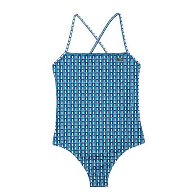 Lacoste - "Robert George" Badeanzug für Damen (Blau/Weiß) Image