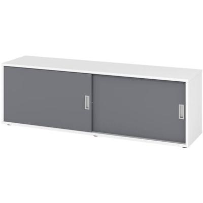 HAMMERBACHER Sideboard »Alicante« mit Schiebetüren Weiß/Graphit, 160x52x40 cm Image