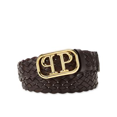 Leather Belt Crocco Print Philipp Plein Tm Image
