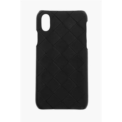Intreccio Soft-Leder-iPhone Xs-Hülle in Schwarz Image
