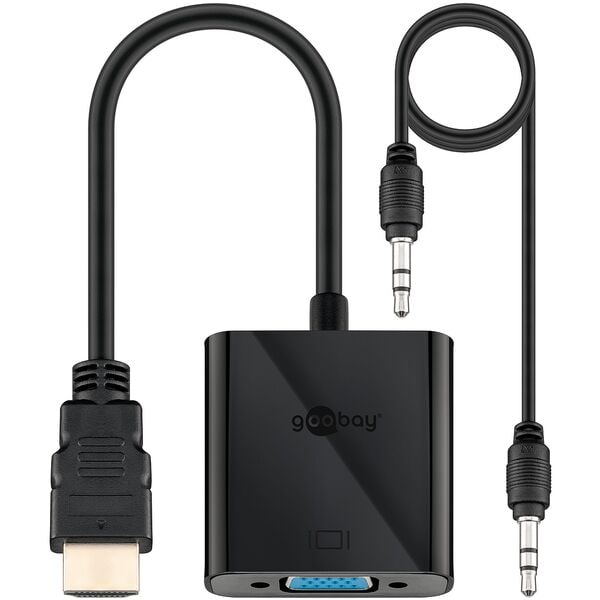 goobay VGA-Adapter HDMI/VGA schwarz schwarz Image