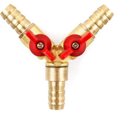 Aiperq - 3 Wege Schlauchverbinder, Splitter, Messing und Zinklegierung, 10 mm, Kugelhahn, Image