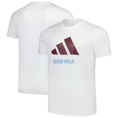 Aston Villa adidas Grafik-Logo-T-Shirt – Weiß Image