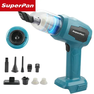 Strong Suction Mini Electric Vacuum Cleaner Wireless Handheld Home Cleaner Blower With 7 Nozzeles For Makita 18v Battery Pins
