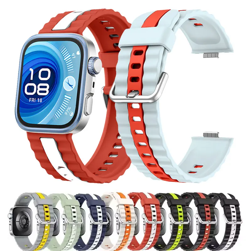 Original 1:1 Silikon Sport Strap Für Huawei Uhr Fit 4/3 band Für Huawei Uhr Fit4 Pro Ersatz Armband Gürtel armband Image