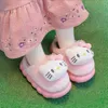Winter Warme Nette Cartoon Indoor Mule Weiche Nicht-slip Flauschigen Hausschuhe Für Kinder Teen Jungen Mädchen Kinder Hause Baumwolle schuhe Größe 24-4