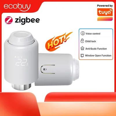Tuya Zigbee 3.0 Thermostatventil Heizkörper Zigbee Gateway Zigbee Thermostat Smart Heizkörperventil Smart Life Google Home Alexa