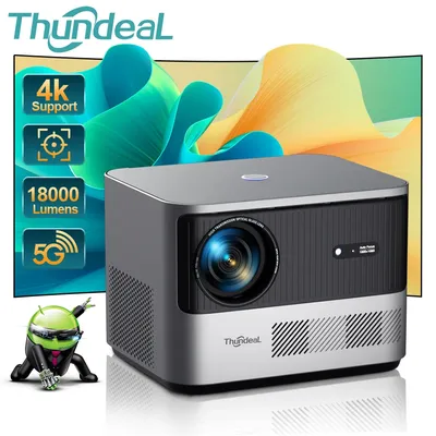 ThundeaL Full HD 1080P Projektor TDA6W Autofokus Smart Android WIFI LCD LED Video Heimkino Tragbare Projektor Heimkino Image