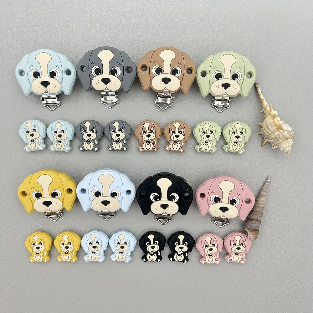 Clips animaux en Silicone, support de perles pour bébé, porte-sucette, chaîne, accessoires de soins, anneau de dentition, bricolage, mamelon, sans BPA, cadeaux pour bébé, 3 pièces