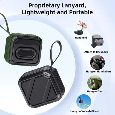 Tragbarer Bluetooth-Lautsprecher – Bluetooth 5.0-Musikbox, TF-Karten/USB-Wiedergabe, Party, Sportreisen Image