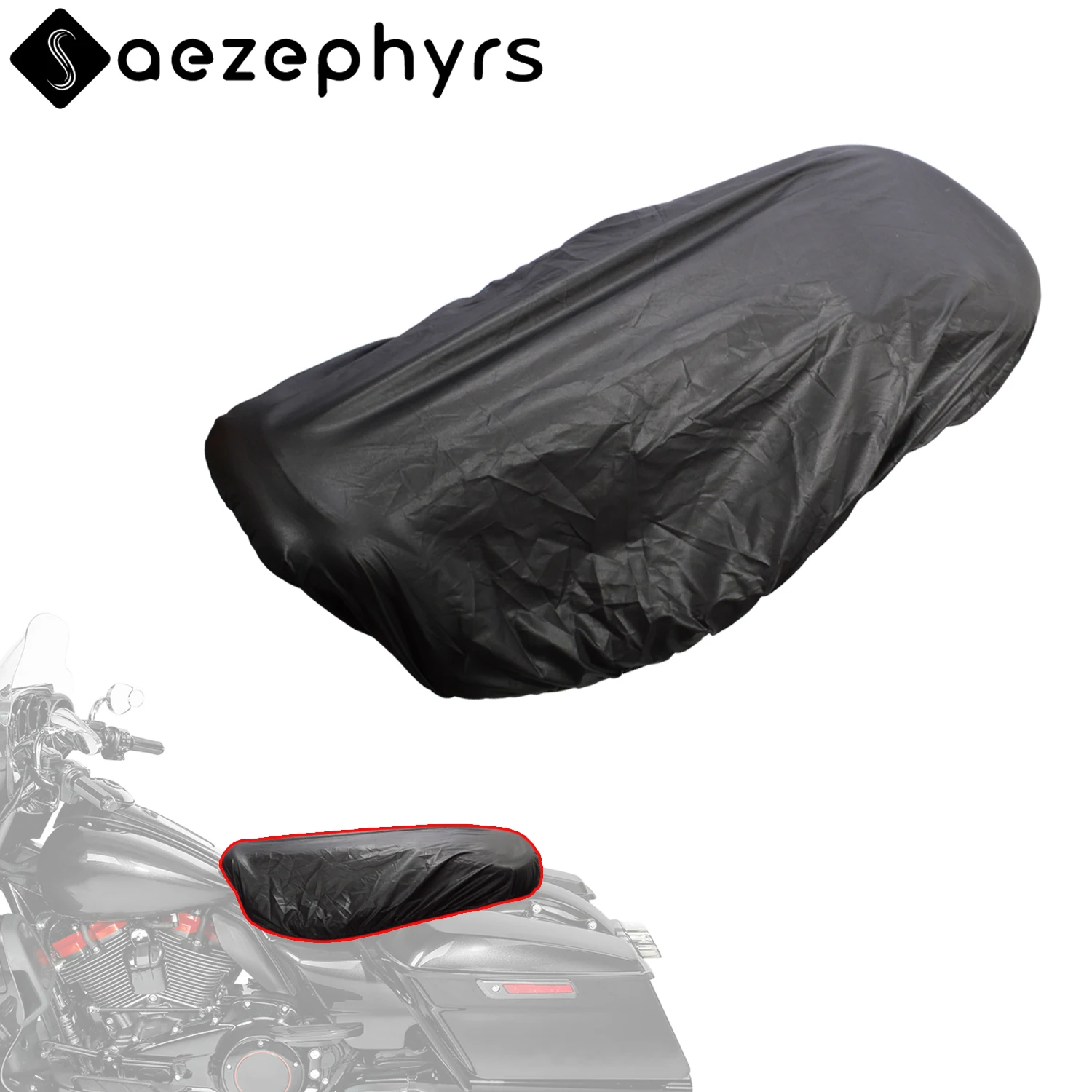 23" L x 15" B Motorrad-Sitzkissen, wasserdichte Abdeckung, Sitz-Regenschutz für Honda, Suzuki, Kawasaki, Harley, Touring, Softail, Sportster, CVO, Electra, Street Glide, Road King, Dyna, Fat Bob