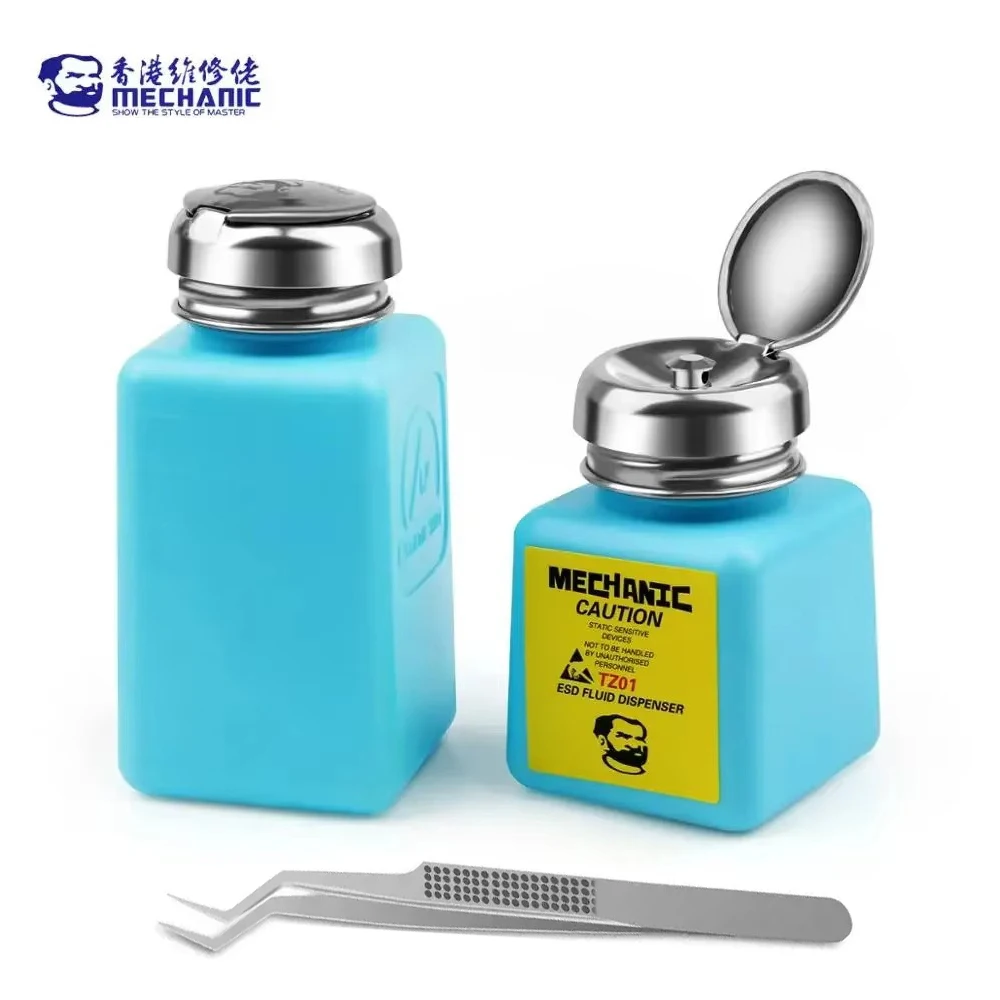 MECHANIC TZ01 ESD-Push-Typ-Alkoholflasche zur Reparatur von Motherboard-PCB-Schweißflussmitteln, Reinigungsflüssigkeits-Dosierwerkzeug Image
