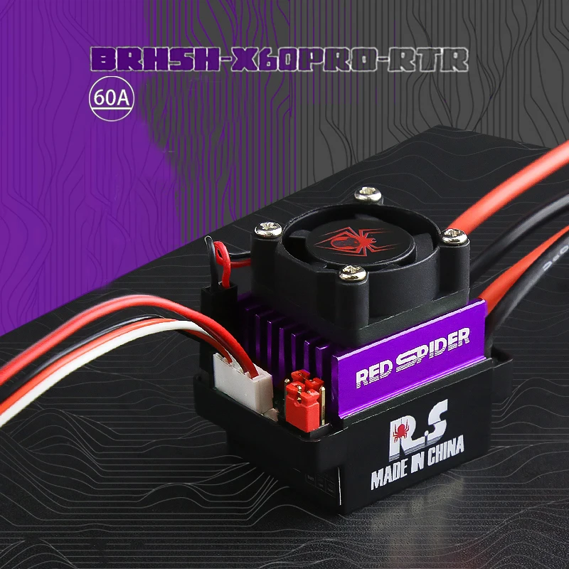 RC Hobby 320A ESC Bürstenmotor Drehzahlregler mit 2A BEC Hochspannung 6-12V Bürstenregler für RC Schiff & RC Auto