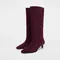 Ins Hot Sale Cow Suede Leather Square Toe for Women Thin High Heels Shoes Autumn Winter New Office Lady Long High Knight Boots