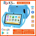 2025 Nuovo tablet per bambini da 7 pollici con custodia a prova di cartone animato 5G WiFi Google Learning Education Tablet PC 4 GB RAM 64 GB ROM 4000 mAh