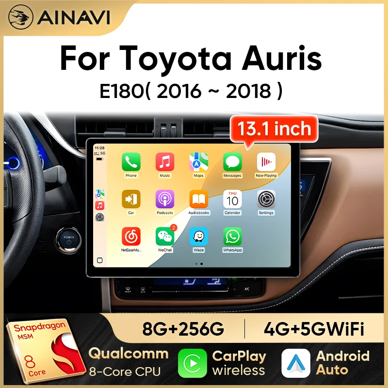 Ainavi 13,1 Zoll Für Toyota Auris 2016 2017 2018 Corolla E180 Altis Hybrid Auto Radio Carplay Android Auto Multimedia Player Image