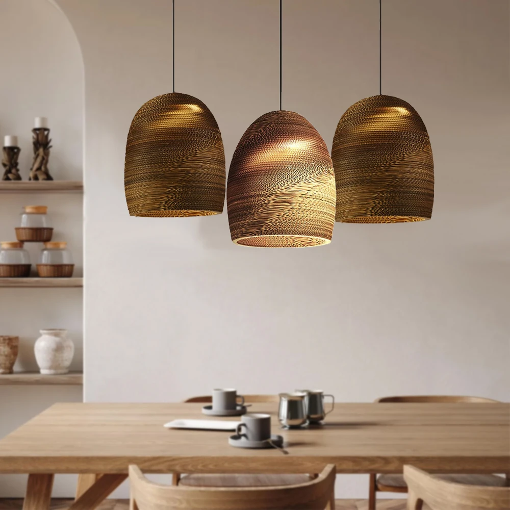Amerikanischen Nackt Anhänger Licht Nordic Kreative Kronleuchter Papier Leuchten Industriel Hängen Lampe Waben Wohnkultur