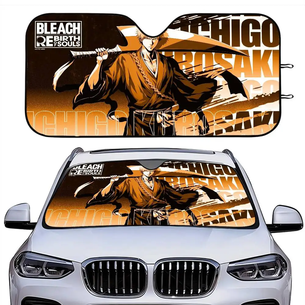 Bleach Ichigo Kurosaki Anime Car Decor Fensterabdeckung für Autos, LKWs und SUV, Windschutzscheiben-Sonnenschutz, Geschenk für Sie oder Ihn Image