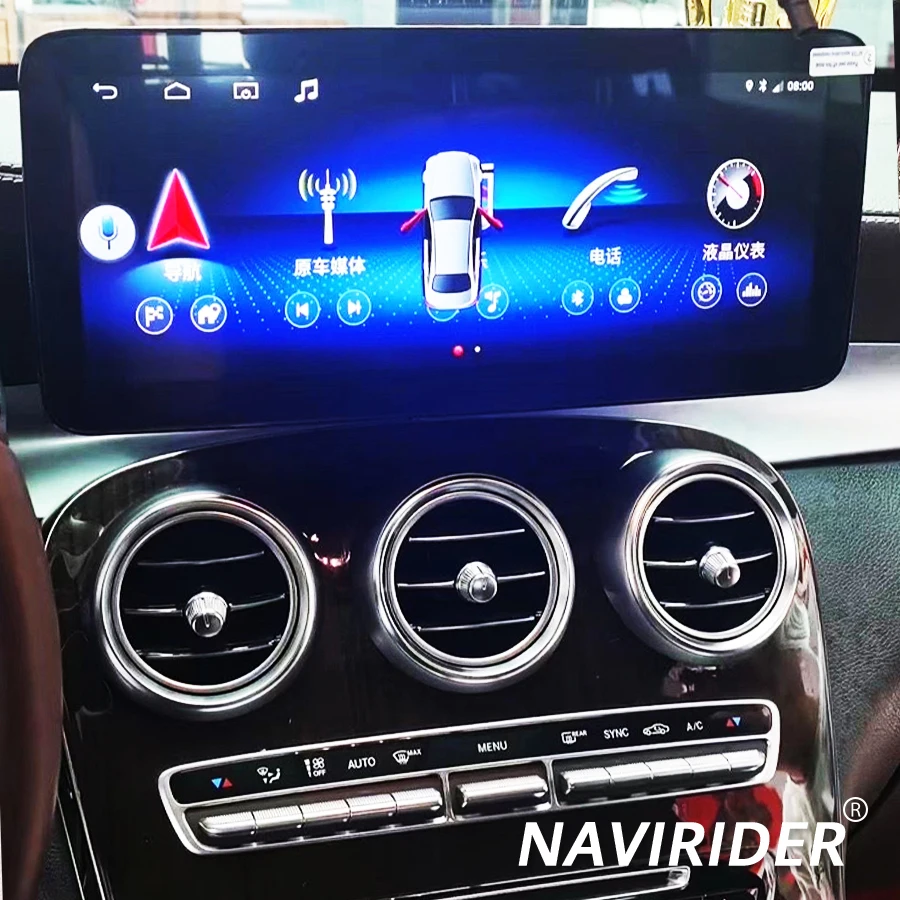 10,25/12,3 zoll Android 14 Carplay Für Mercedes Benz C V GLC Klasse W446 W447 X253 W205 NTG 6,0 2015-2022 Auto Multimedia Player Image