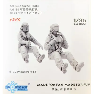 Schneemann SG-8001 1/35 AH-64 Apache Pilots 2 Stück 3D-gedruckt Image