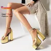 Gold Luxus Laufsteg Zeigen Sandalen 14 CM Super Hohe Plattform Schnalle Frauen Schuhe 2025 Sommer Frau Nachtclub Party High Heels