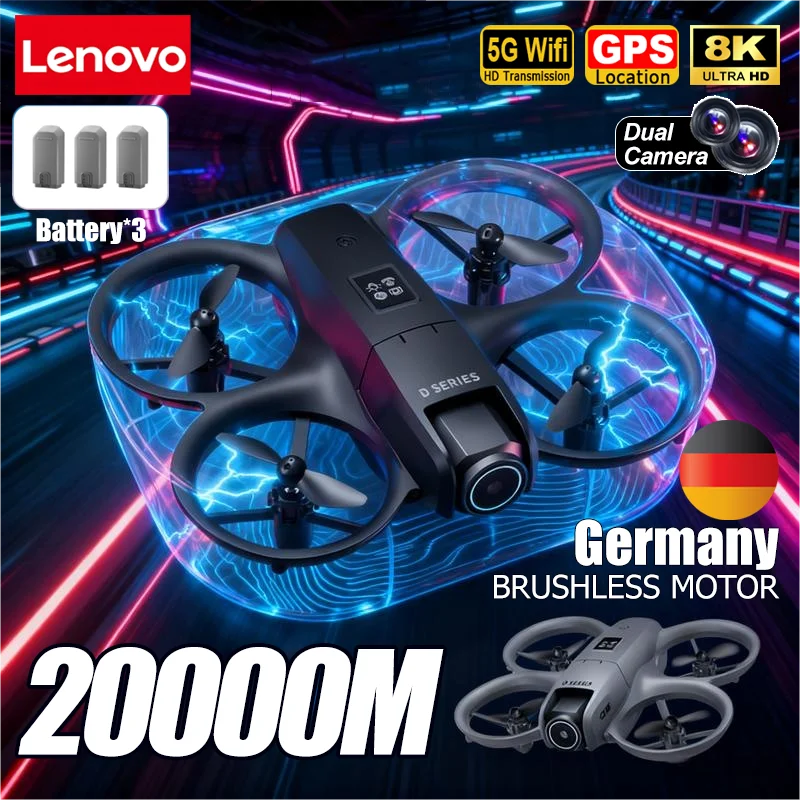 Lenovo D16 GPS-Drohne 8K Luftaufnahme HD Professionelle Doppelkamera-Helikopter Optische Flusspositionierung Hindernisvermeidung Bürstenloser Motor Drohne