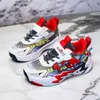 Kids'Casual Schuhe Mesh Spider-Man Frühling Schuhe Für Jungen Flache Outdoor Basketball Anti-rutsch Atmungsaktive Blau Rot Schuhe größe 27-38