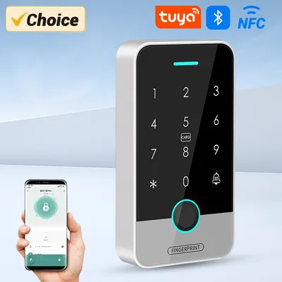 Rainproof Bluetooth NFC Tuya App Door Access Control 13.56MHZ & 125KHZ Fingerprint Keypad Outdoor Electric Magnetic Lock Opener