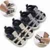 Babyschuhe, Kleinkind-Sandalen, Segeltuch, Gummi, flach, rutschfest, weiche Sohle, für Kleinkinder, Mädchen, Jungen, erste Wanderer, Krippenschuhe, Größe 0–18 Monate