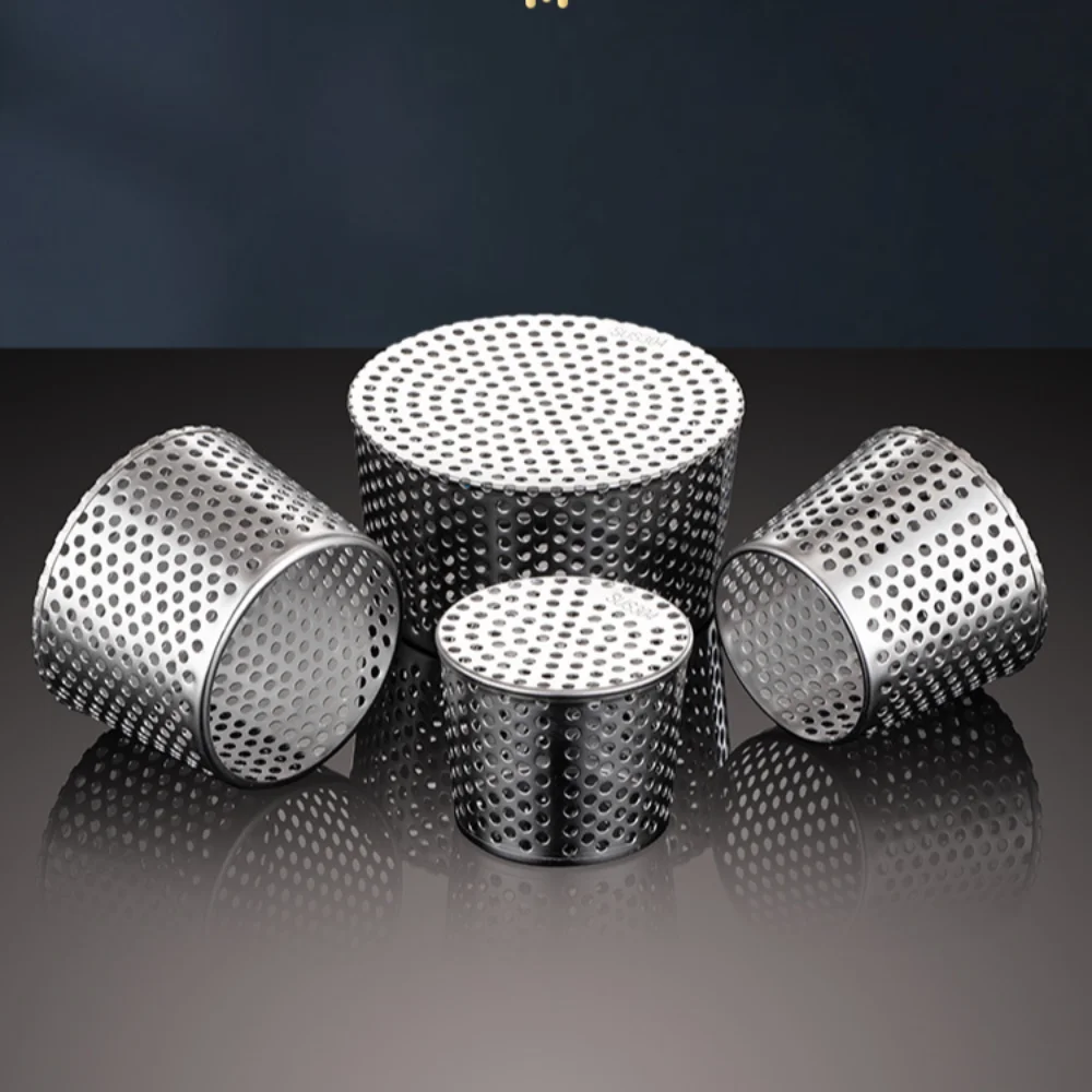 Bodenablaufabdeckung aus Edelstahl für den Außenbereich, kreisförmige Form, Außenseite, Filtersieb, Balkon, Bodenabläufe, Dachabdeckung Image