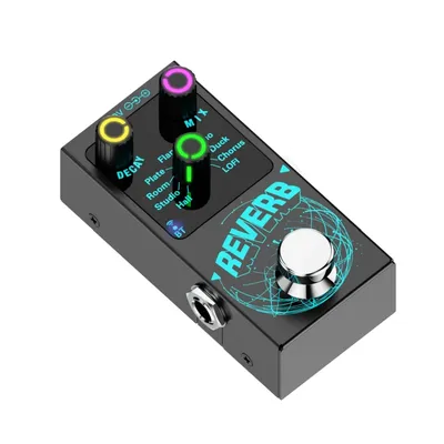 Digital Reverb Guitar Pedal - 9 Unique Reverb Effects | Wireless Accompaniment, Decay/Mix Knobs & Luminous Indicators