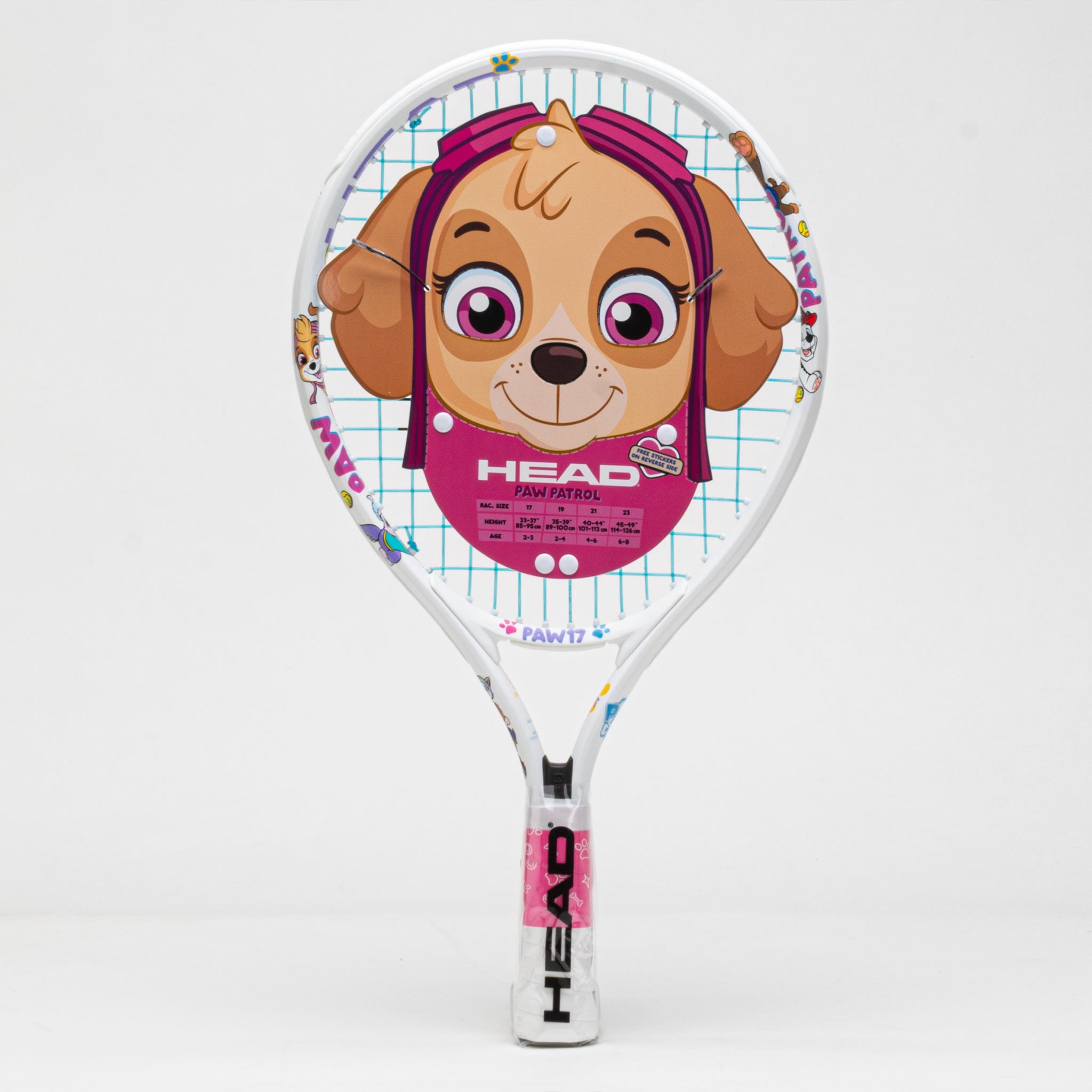 HEAD Paw Patrol Junior 17" Junior Tennis Racquets White/Pink