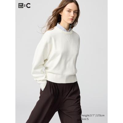 Uniqlo - Smooth Cotton Crew Neck Jumper - Off White - XS