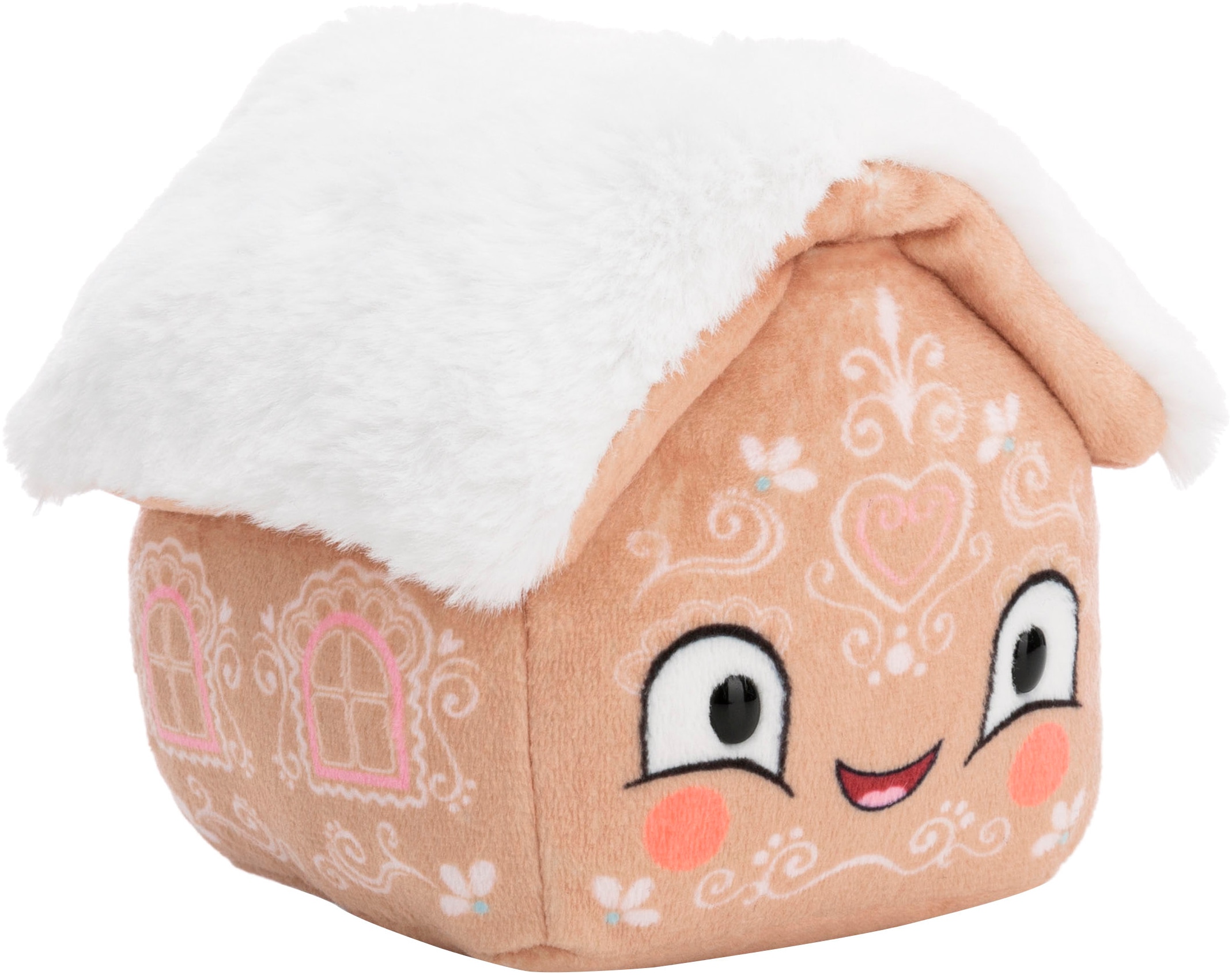 Plüschfigur NICI "Winter, Lebkuchenhaus, 15 cm", braun, Plüschfiguren, KinderB:12cm H:11cm L:12cm, enthält recyceltes Material, B:12cm H:11cm L:12cm Image