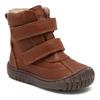 Winterstiefel BISGAARD "ellis tex", Kinder, Gr. 26, weiß (whiskey), Leder, unifarben, klassisch, Schuhe, Klettschuh mit TEX-Membrane, Größenschablone zum Download