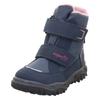 Winterstiefel SUPERFIT "HUSKY WMS: Mittel", Kinder, Gr. 32, blau (blau, rosa), Textil, sportlich, Schuhe, Snowboots mit wärmendem Textilfutter, Größenschablone zum Download