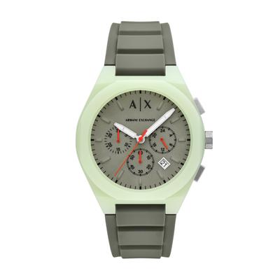 Chronograph ARMANI EXCHANGE "SYNC", natur, beige, Armbanduhren, Herren, Quarzuhr, Armbanduhr, Herrenuhr, Silikonarmband, analog, Tag Image