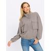 Shirtjacke HEINE "Jersey-Jacke", Damen, Gr. 38, grau (taupe), 50% Modal, 44% Polyester, 6% Elasthan, unifarben, Langarm, Shirts