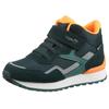 Klettboot SUPERFIT "DASH WMS: Mittel", Kinder, Gr. 28, bunt (dunkelgrün, orange), Veloursleder, Lederimitat, Polyester, casual, Schuhe, High Top Sneaker mit GORE TEX, Größenschablone zum Download