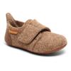 Hausschuh BISGAARD "casual wool", Kinder, Gr. 30, braun (camel), Wolle, klassisch, Schuhe, Klettschuh mit Lammwolle gefüttert, Größenschablone zum Download